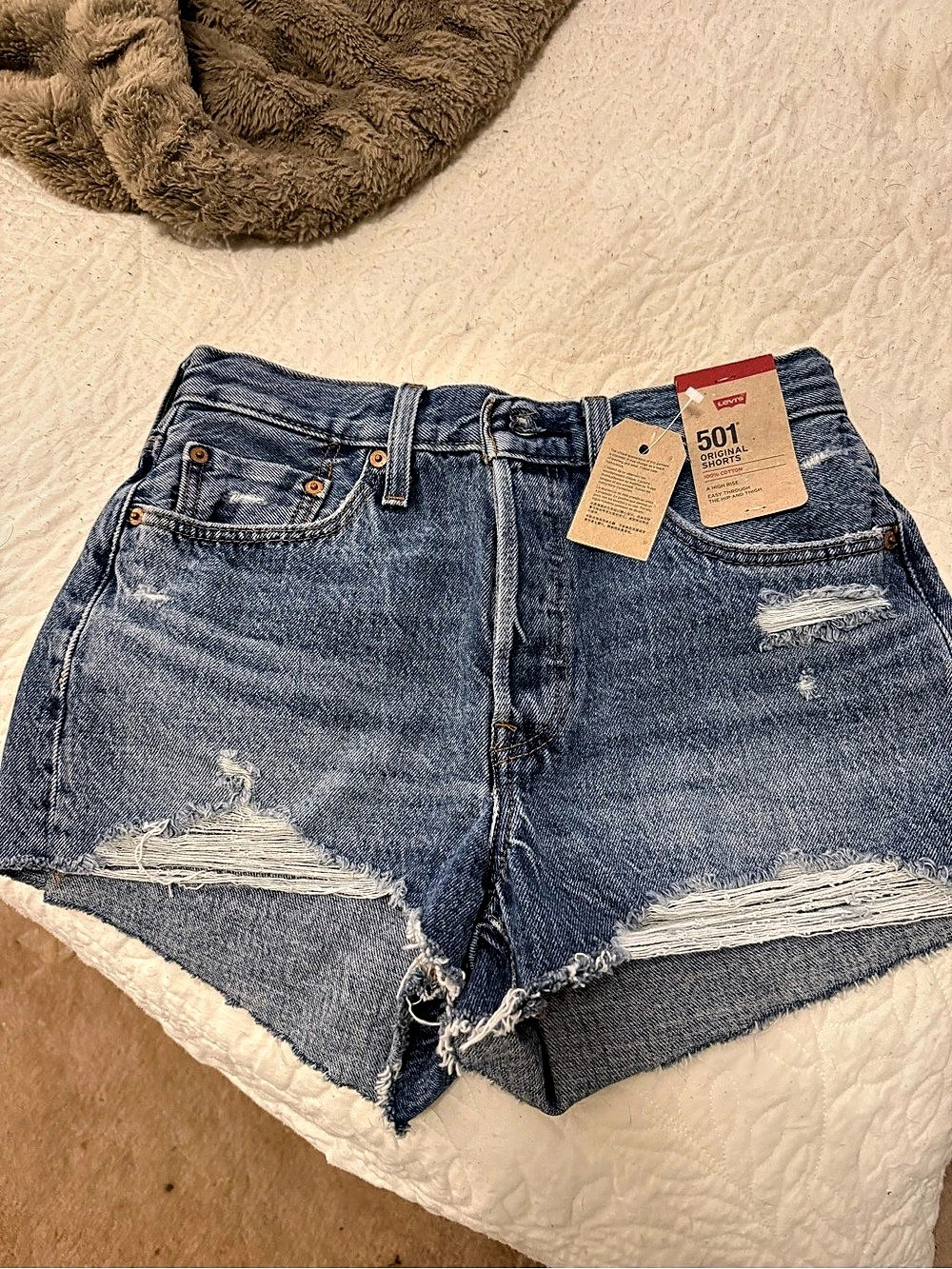 Levi's 501 Original Shorts Blue NWT